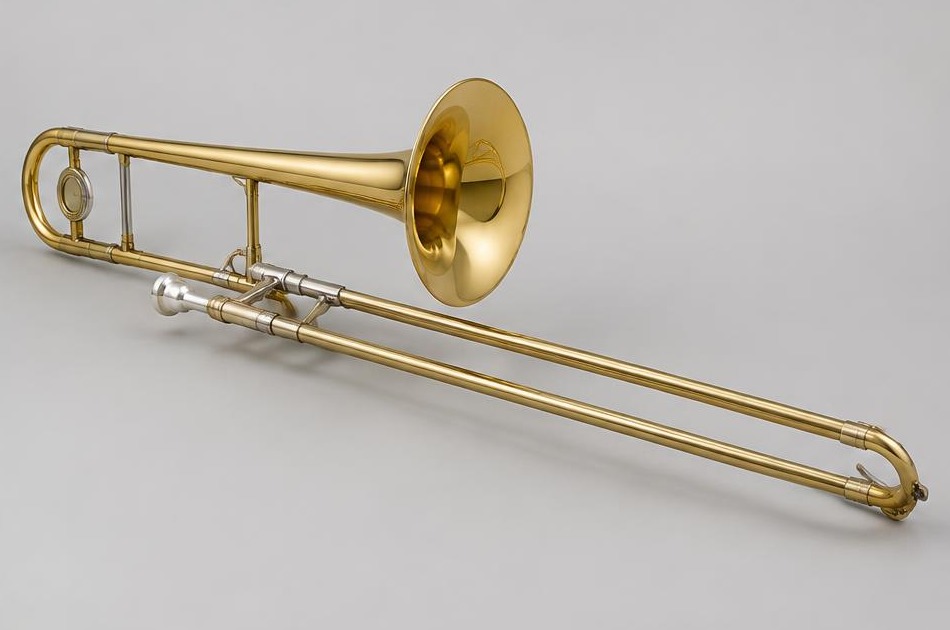 Illustrative trombone instrument photo